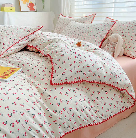 Four-piece Bed Set Jacquard Quilt Cover Sheets - My Store