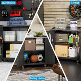 Metal Storage Cabinet With Wheels Rolling Storage Cabinet With 2 Doors And Adjustable Shelves - My Store
