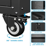 Metal Storage Cabinet With Wheels Rolling Storage Cabinet With 2 Doors And Adjustable Shelves - My Store