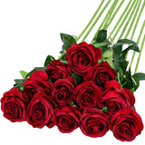 Artificial Rose Single Raw Silk Fake Flower Artificial Flowers - My Store