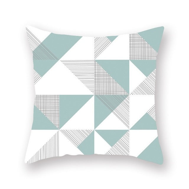 Green geometric pillow cushion cover sofa cushion - My Store