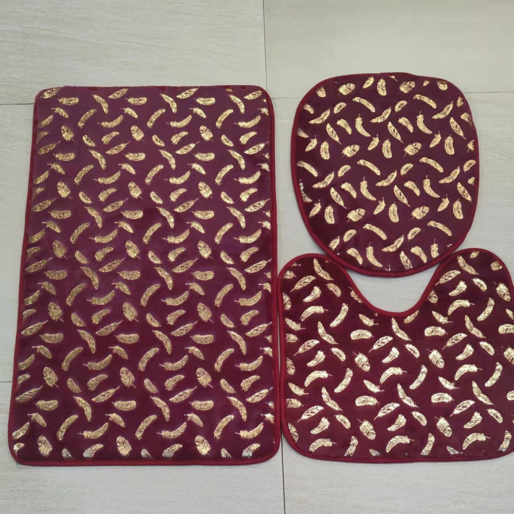 Three Piece Set Of Marbled Foiled Rugs - My Store