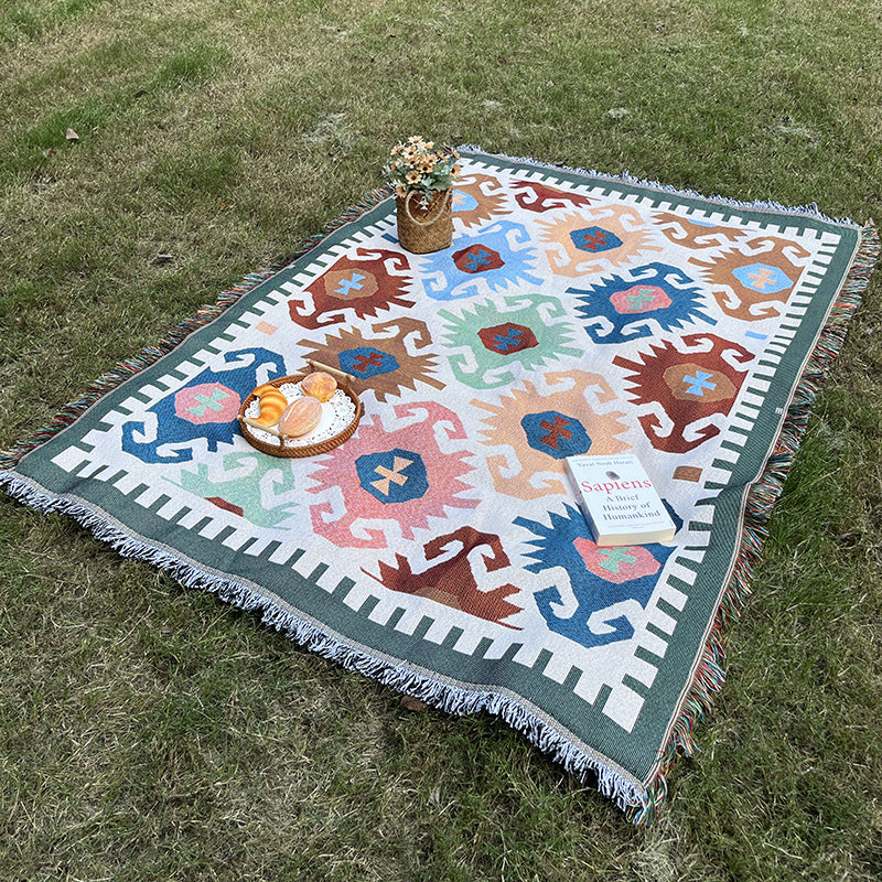 Bohemian Knitted Chenille American Outdoor Camping Rugs - My Store