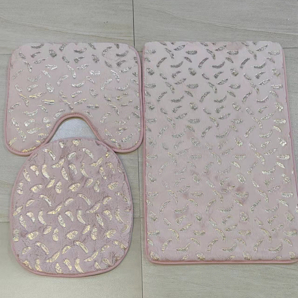 Three Piece Set Of Marbled Foiled Rugs - My Store