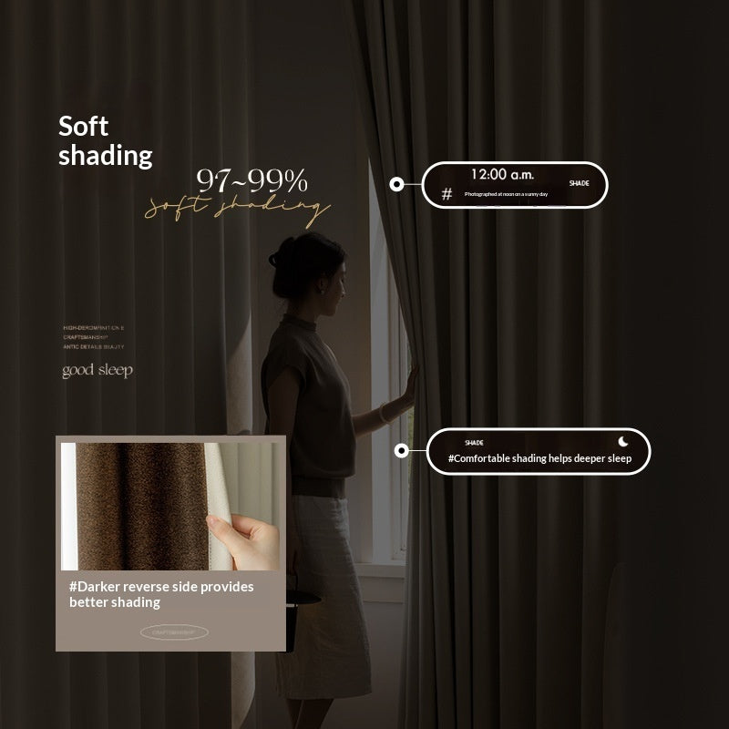 Milky-tea-colored Fully Blackout Nylon Curtains For A High-end Look In The Bedroom - My Store