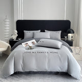 Contrast Color Pure Cotton Minimalist Bed Sheets Bedding Set - My Store