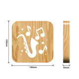 LED Night Lights Guitar Saxophone Violin Music Note 3D Lamp USB Power Wood Carving Table Lamp Decorative Lamps For Living Room Room - My Store