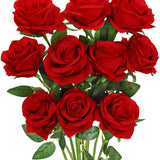 Artificial Rose Single Raw Silk Fake Flower Artificial Flowers - My Store