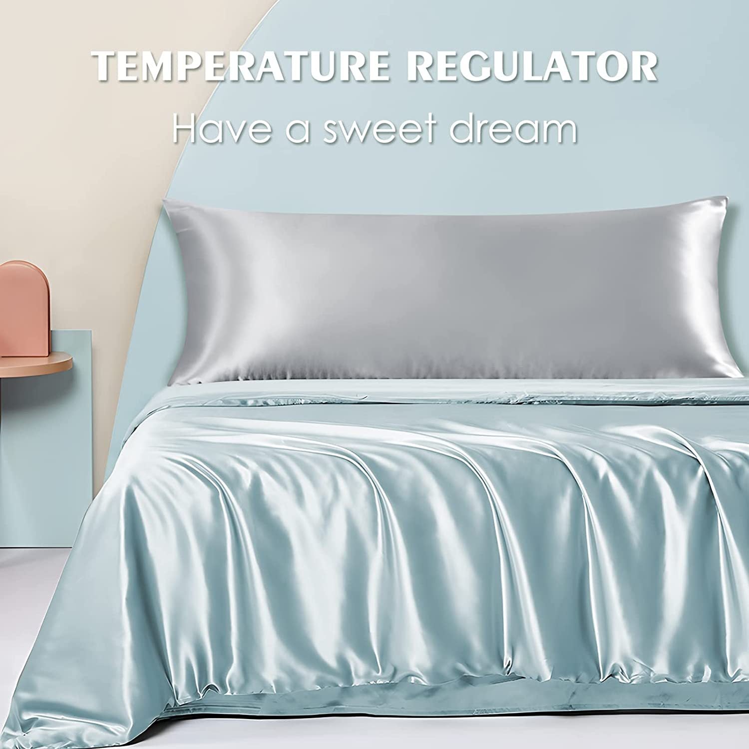 Artificial Silk Double Pillow Case Household Pillows - My Store