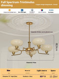 Living Room Chandelier Retro Cream Bedroom Dining Room Lamps - My Store