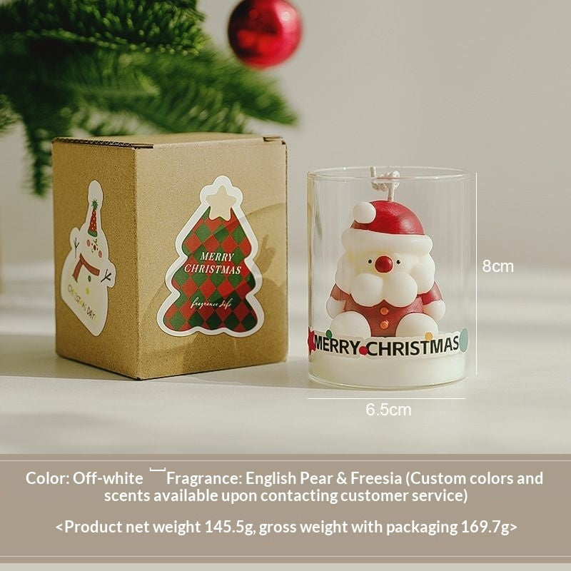 Santa Claus-themed Glass Holders Soy Wax Candles - My Store
