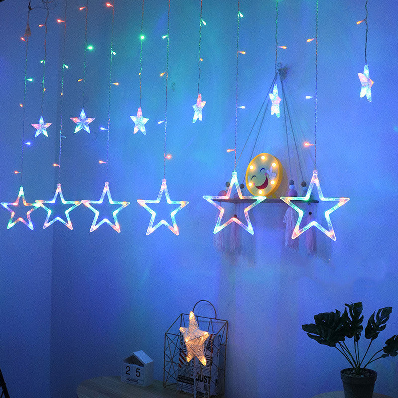Small Five Pointed Star Curtain Light String - My Store