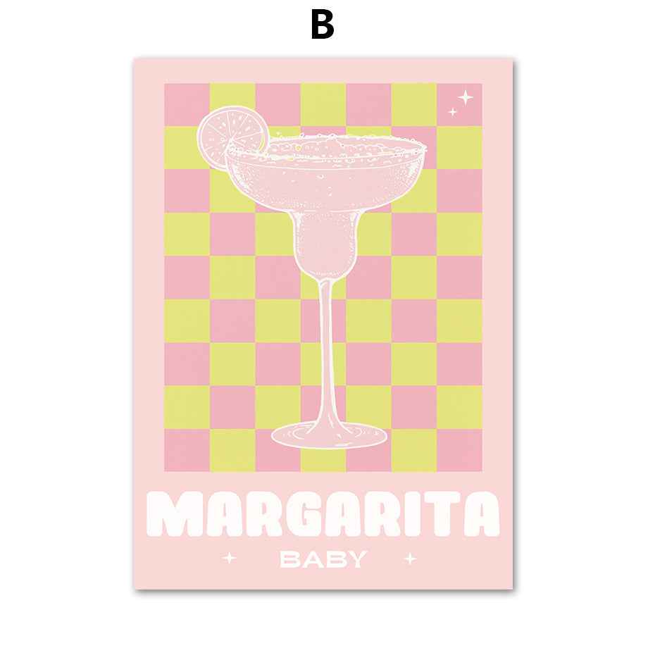 French Martini Wall Art Canvas