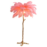 Bedroom Bedside Feather Lamp Copper Lamp Floor Lamp - My Store