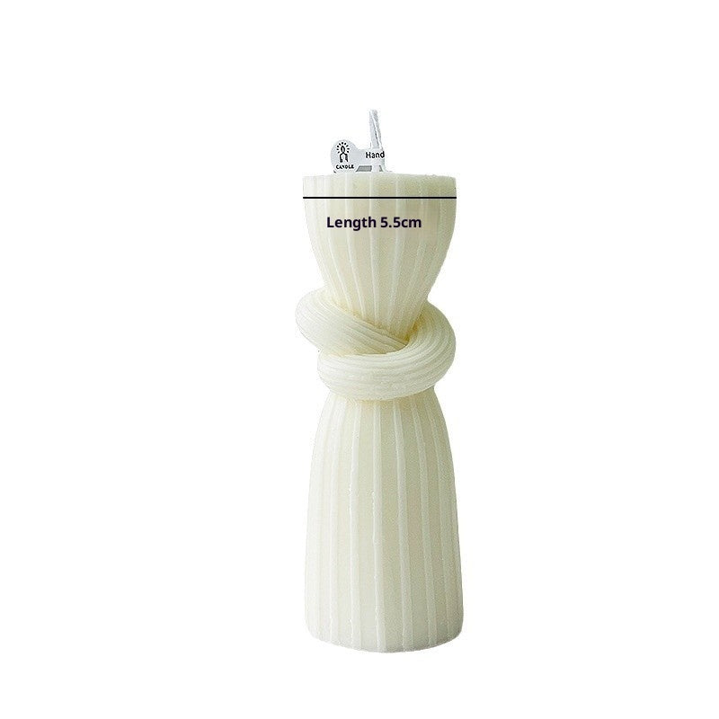 White Aromatherapy Candle Atmosphere Decoration Geometric Shape Candle - My Store
