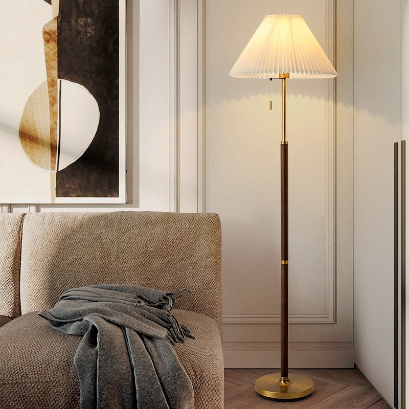 Vintage Pleated Floor Lamp Vertical Table Lamp - My Store