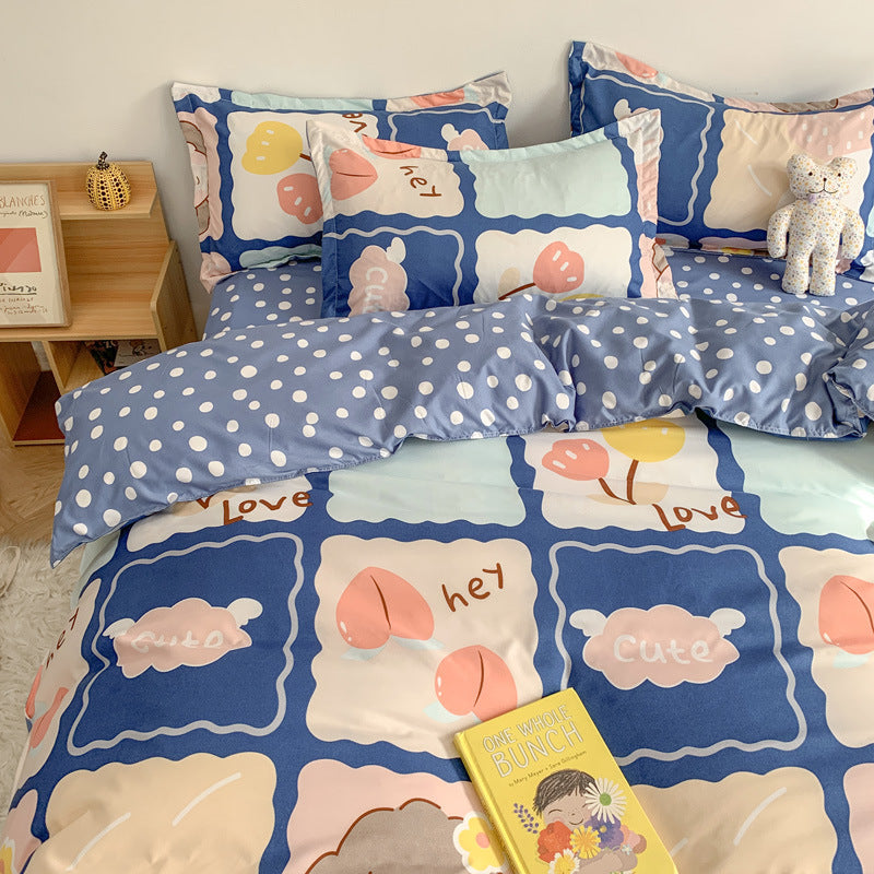 Four Piece Set Of Cute Cartoon Bed Sheets - My Store