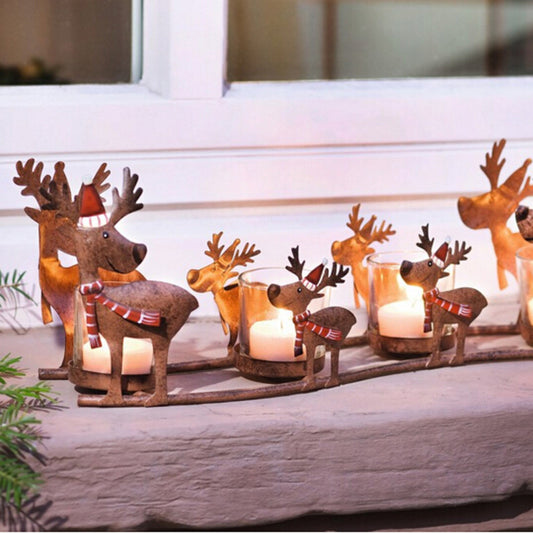 Decoration Shooting Candle Elk Pulling Car Candle Cup - My Store