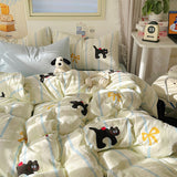 Cute Cartoon Cream-Style Cotton Bed Sheets And Duvet Covers - My Store