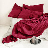 Nordic Style Linen Solid Color Single And Double Bed Sheets - My Store