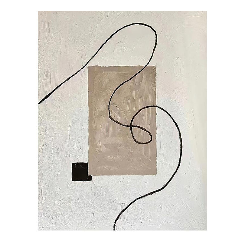 Pure Hand Drawing Minimalist Black And White Living Room Decorative Painting - My Store