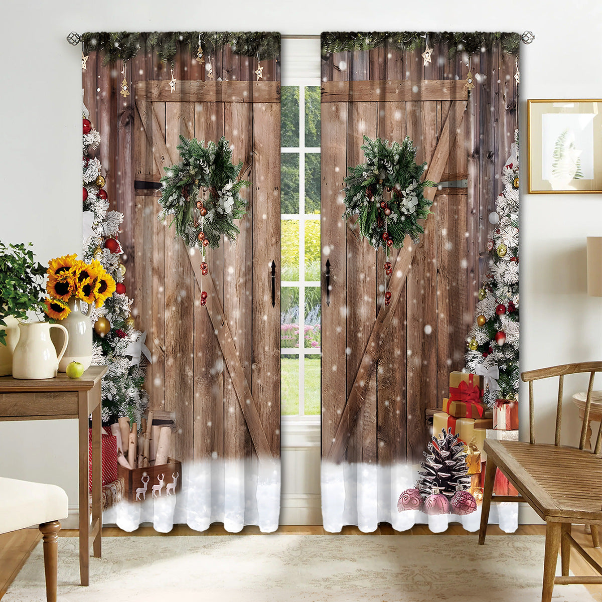 Digital Printed Christmas Curtains - My Store