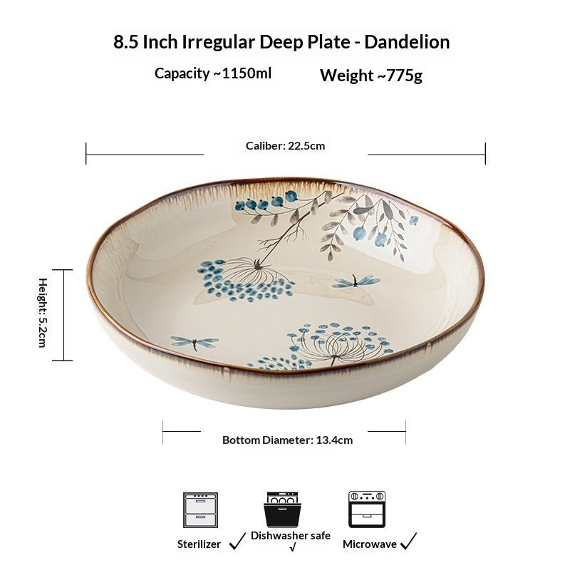 Household Tableware Ceramic Bowls And Plates - My Store