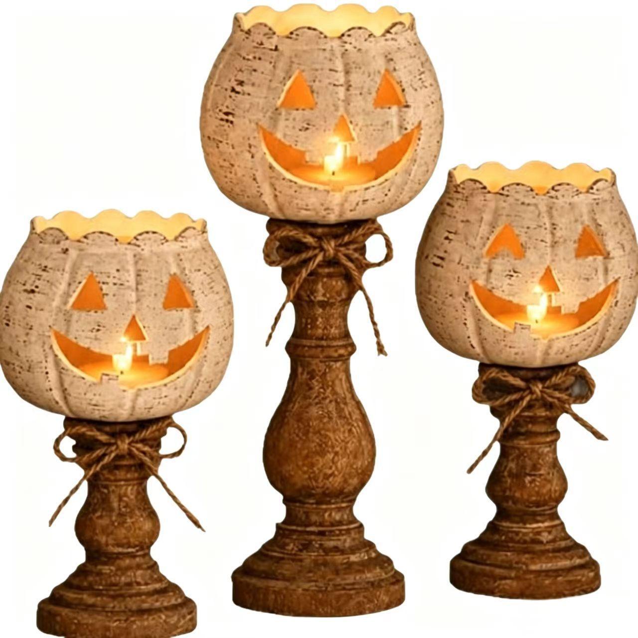 Pumpkin Tealight Candle Holder Set Pumpkin Scented Candle Holder Set - My Store