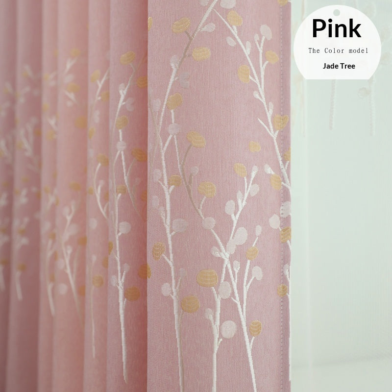 Ready-made Blackout Curtains Thickened Sun-blocking Fabric No Drilling Required Fully Hook-compatible - My Store