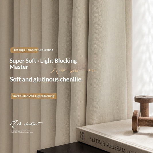 Milky-tea-colored Fully Blackout Nylon Curtains For A High-end Look In The Bedroom - My Store