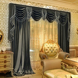 Solid-color Velvet Finished Blackout Curtains Living Room Shades - My Store