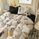 Cute Cartoon Cream-Style Cotton Bed Sheets And Duvet Covers - My Store