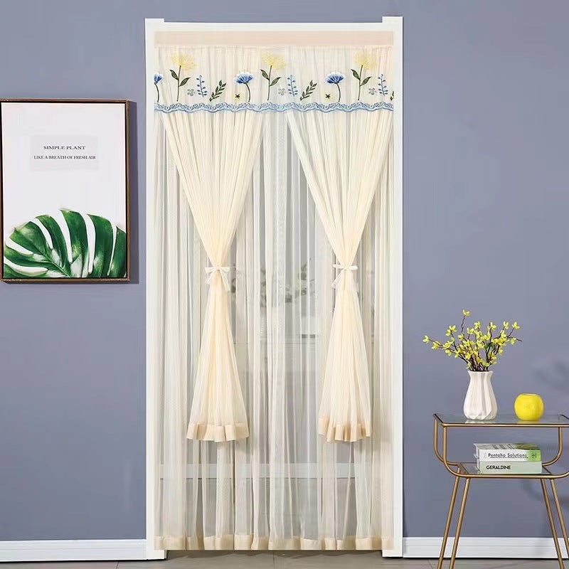 Punch-free Mosquito-proof Curtain Fabric Mesh Curtains Bedroom Lace Partition Four Seasons Household - My Store