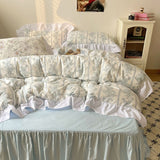 Four-piece Bed Set Washed Cotton Duvet Cover Sheets - My Store
