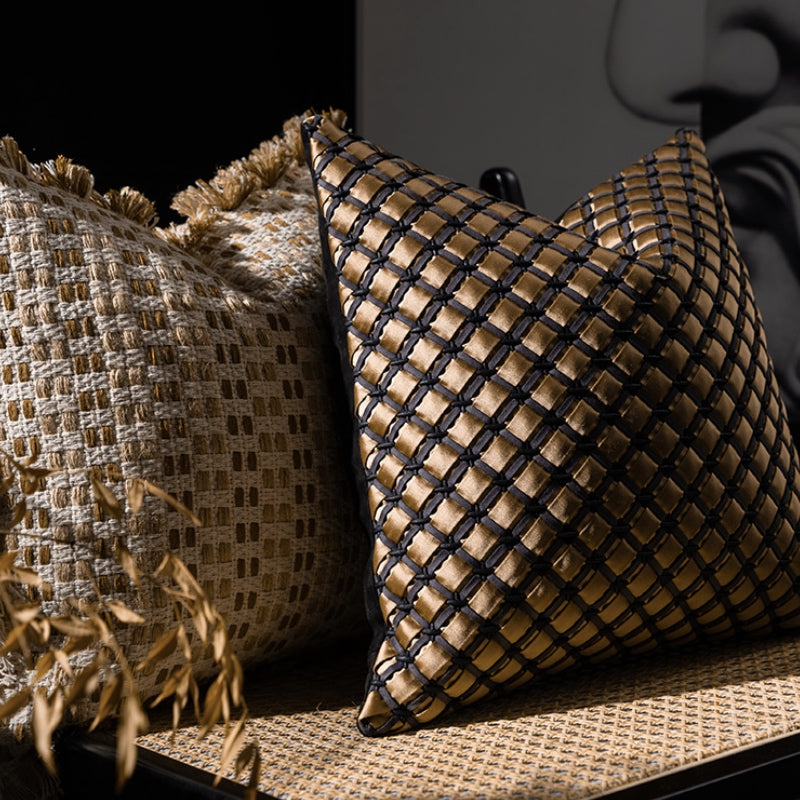 Woven Throw Pillows In Sofa Living Room - My Store