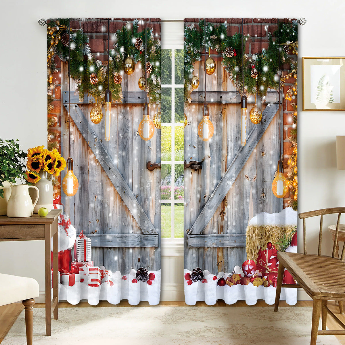 Digital Printed Christmas Curtains - My Store