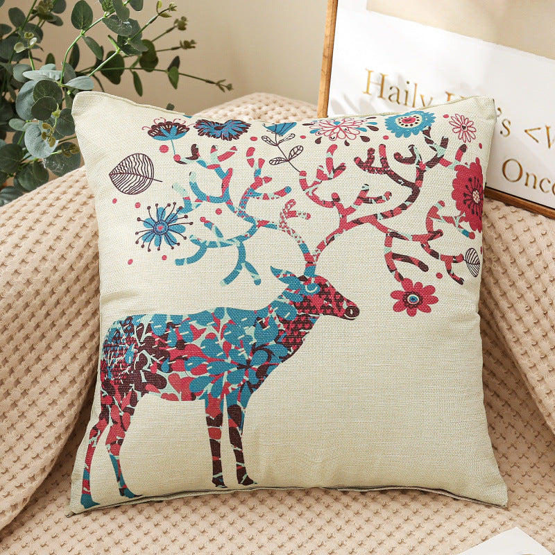 Fabric Decoration Supplies Car Gift Linen Printed Pillows Bedside Cushion Couch Pillow - My Store