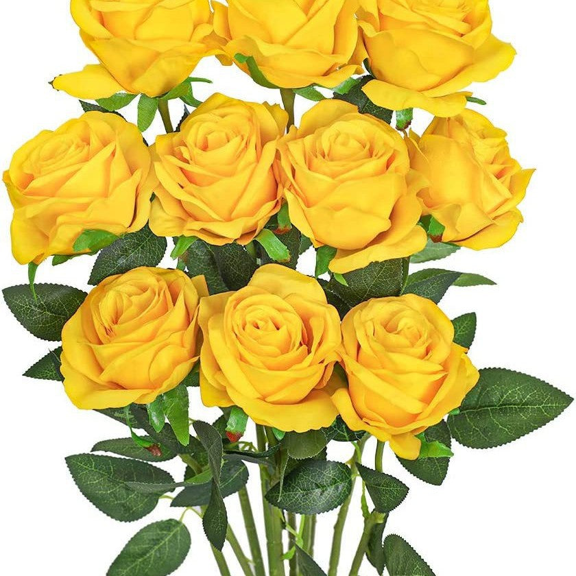 Artificial Rose Single Raw Silk Fake Flower Artificial Flowers - My Store