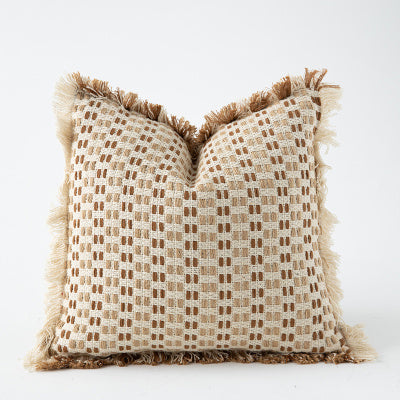 Woven Throw Pillows In Sofa Living Room - My Store