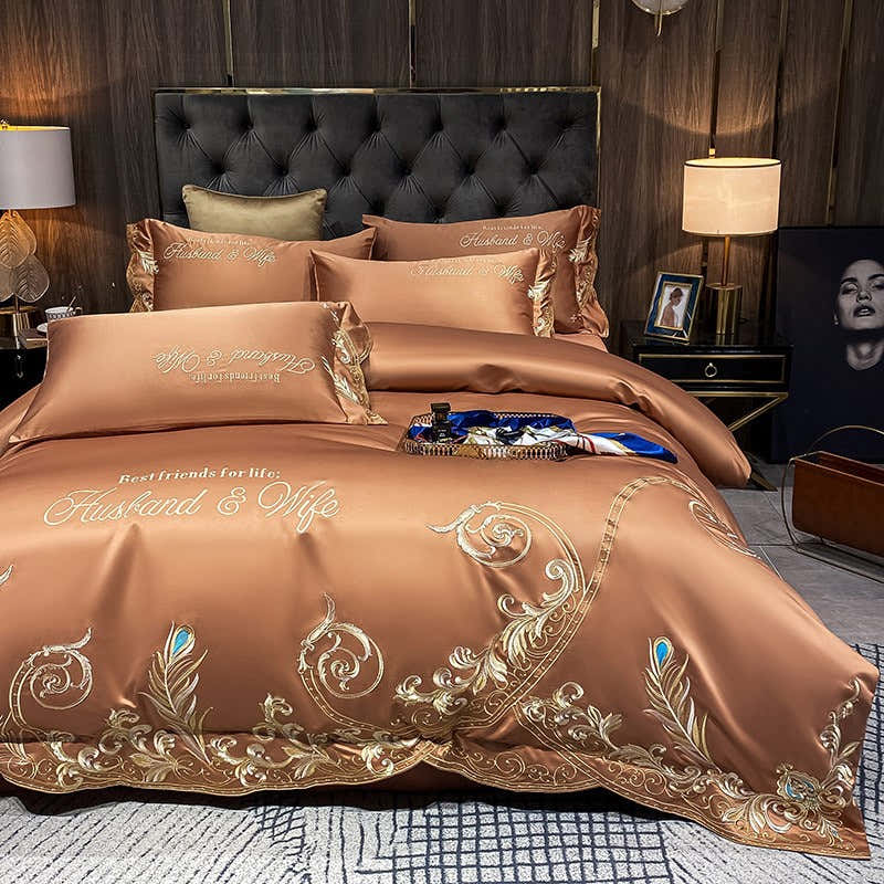 Ice Silk Quilt Sets Bed Sheets Bedding Four-piece Set - My Store