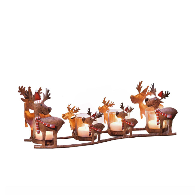 Decoration Shooting Candle Elk Pulling Car Candle Cup - My Store
