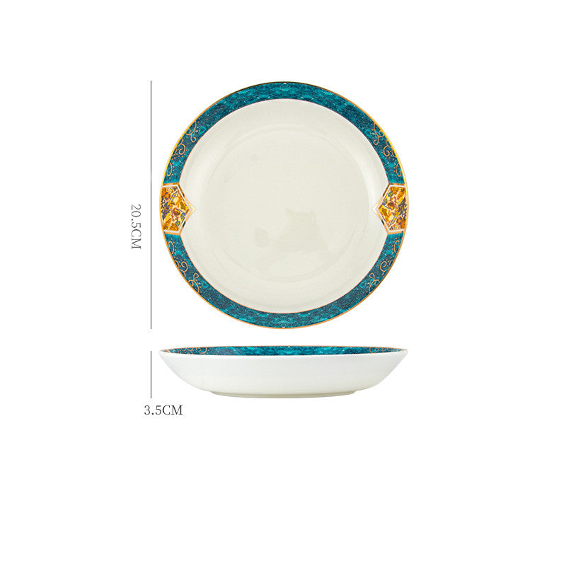 Dinner Plates Ceramic Steak Plate Web Porcelain - My Store