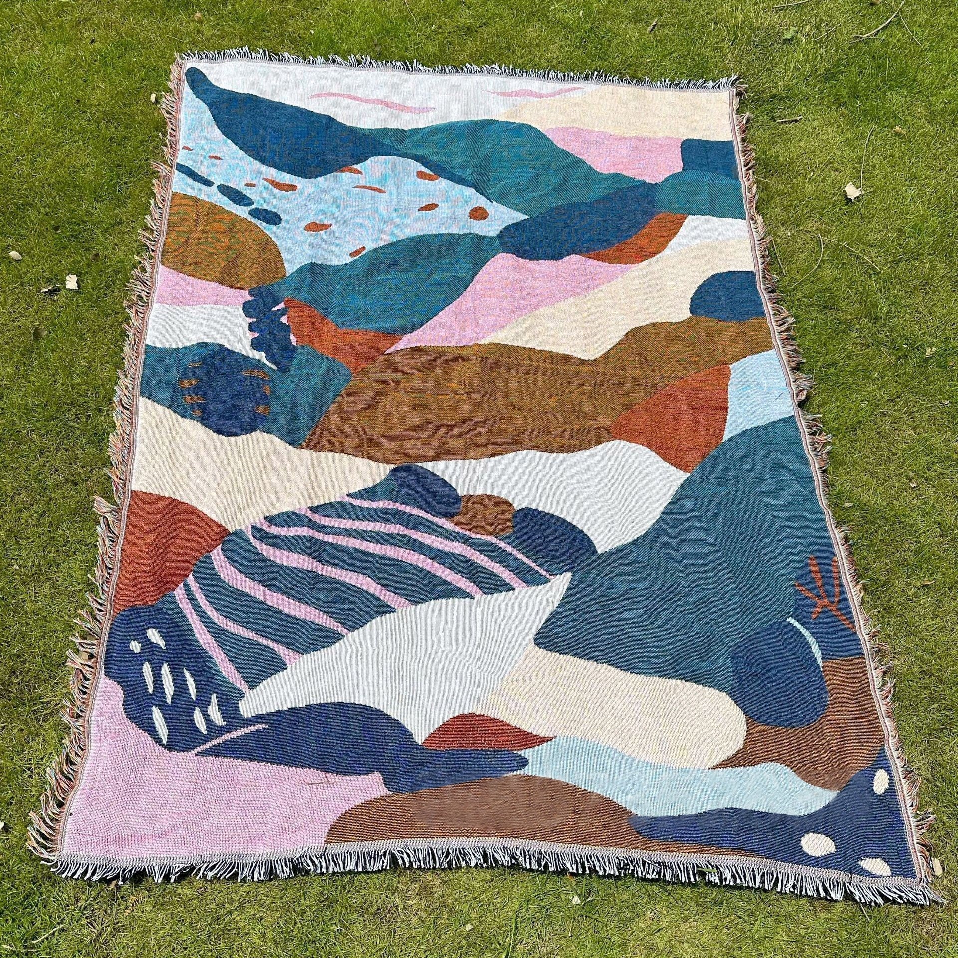 Outdoor Camping Rugs Bohemian Ethnic Style Picnic Mat - My Store
