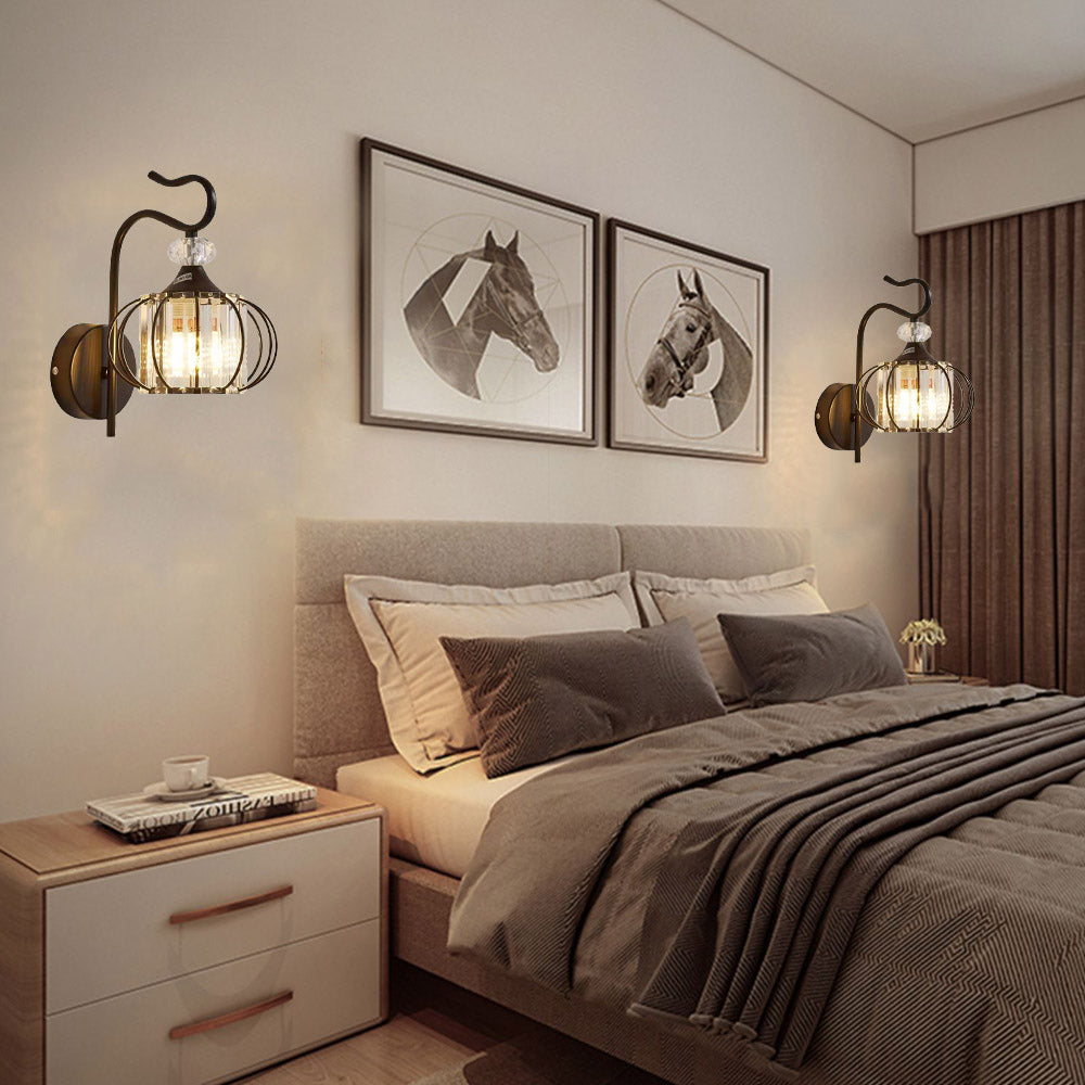 Bedroom Bedside Crystal Wall Lamp Living Room Wall Lamp - My Store