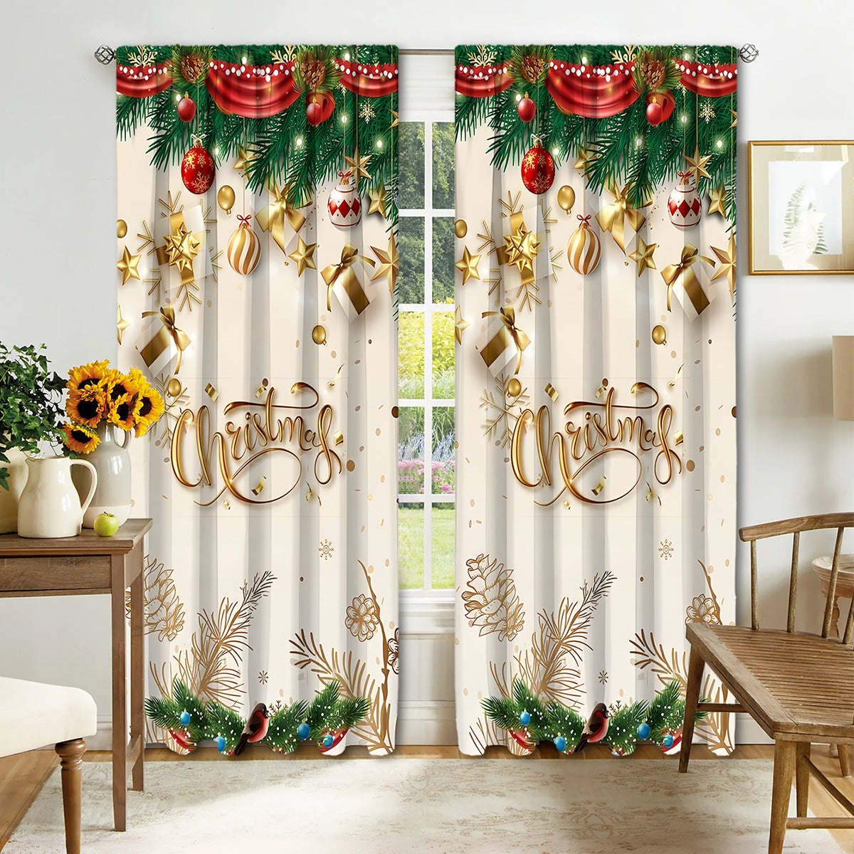 Digital Printed Christmas Curtains - My Store