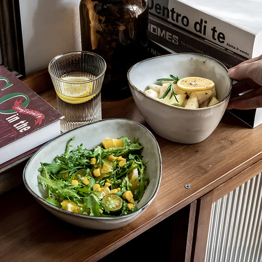 Retro Irregular Flaw Salad Plates - My Store