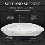 Hotel Pillow Inserts Goose Duck Down Pillows - My Store