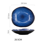Western dishes household ceramic irregular flat plates - My Store