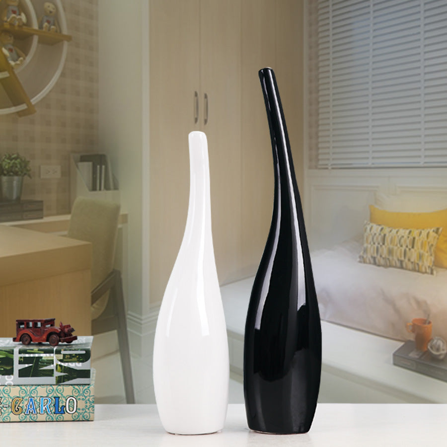 Nordic Gold Plating Ceramic Vases Model Room Home Decor - My Store
