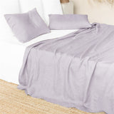 Nordic Style Linen Solid Color Single And Double Bed Sheets - My Store